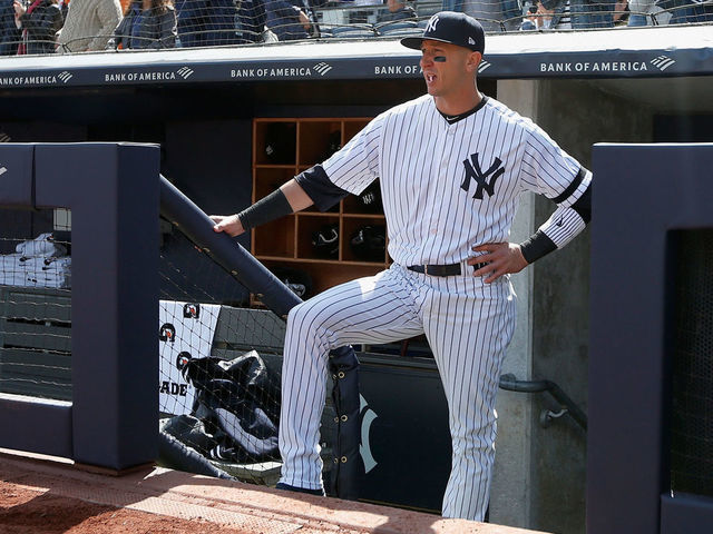 NEW YORK, NY - MARCH 28: (NEW YORK DAILIES OUT) Troy Tulowitzki #12 of the New York Yankees is introduced before the Opening Day game against the Baltimore Orioles at Yankee Stadium on March 28, 2019 in the Bronx borough of New York City. The Yankees defeated the Orioles 7-2.