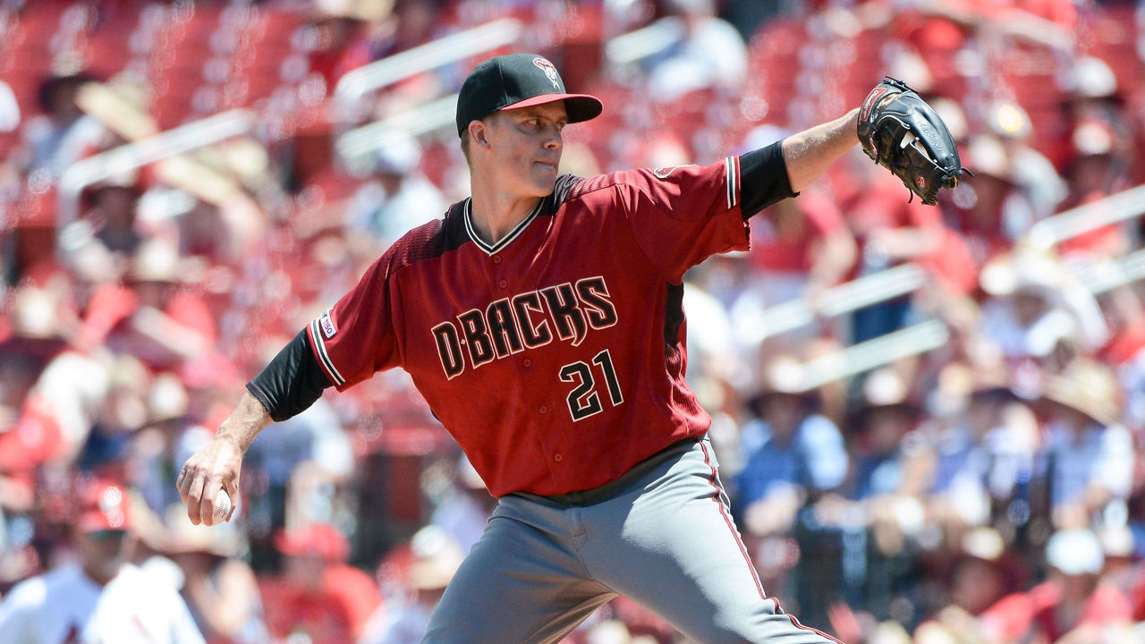 ST. LOUIS, MO - JULY 14: Arizona Diamondbacks Starting pitcher Zack Greinke (21) delivers a pitch during a regular season game featuring the Arizona Diamondbacks at the St. Louis Cardinals on July 14, 2019 at Busch Stadium in St. Louis, MO.