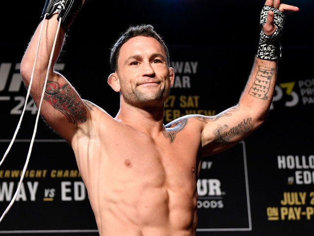 EDMONTON, AB - JULY 24: Frankie Edgar holds an open workout session for fans and media at the Starlite Room on July 24, 2019 in Edmonton, Alberta, Canada.
