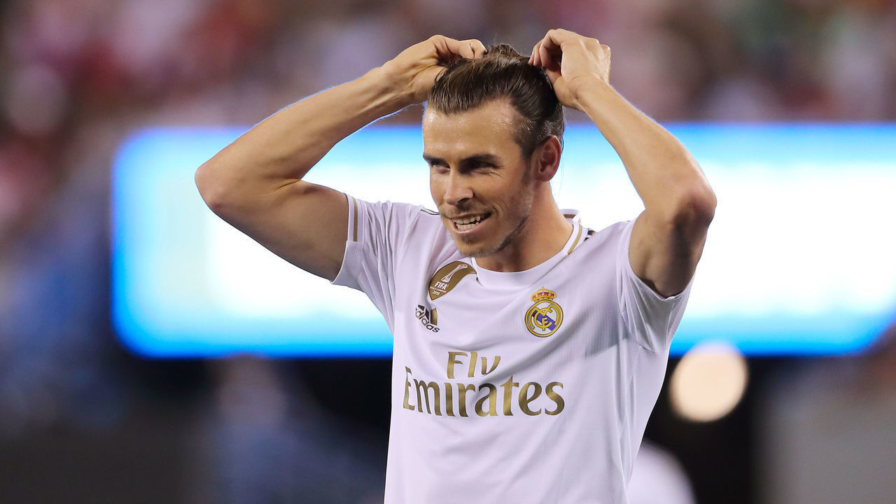 EAST RUTHERFORD, NJ - JULY 26: Gareth Bale of Real Madrid during the 2019 International Champions Cup match between Real Madrid and Atletico de Madrid at MetLife Stadium on July 26, 2019 in East Rutherford, New Jersey.