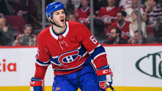 MONTREAL, QC - DECEMBER 17: Montreal Canadiens right wing Andrew Shaw (65) unhappy with the referree during the second period of the NHL game between the Boston Bruins and the Montreal Canadiens on December 17, 2018, at the Bell Centre in Montreal, QC