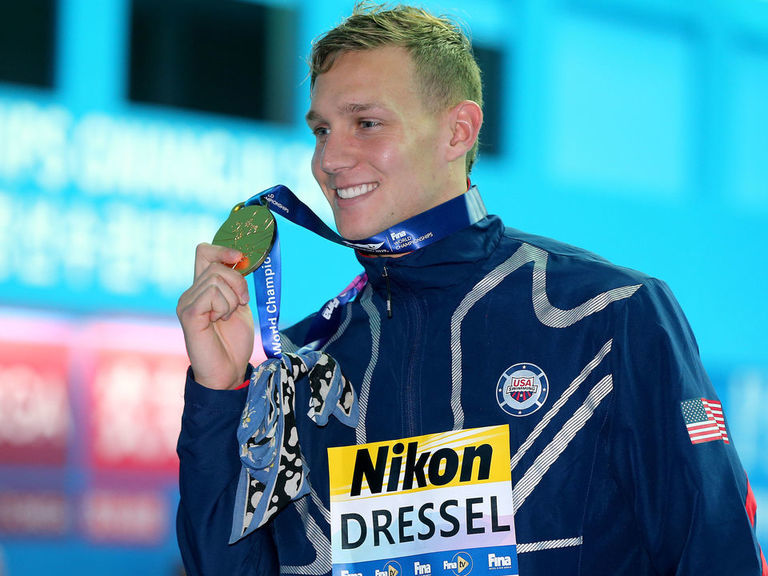 Dressel wins record 8th swimming medal at FINA worlds ...