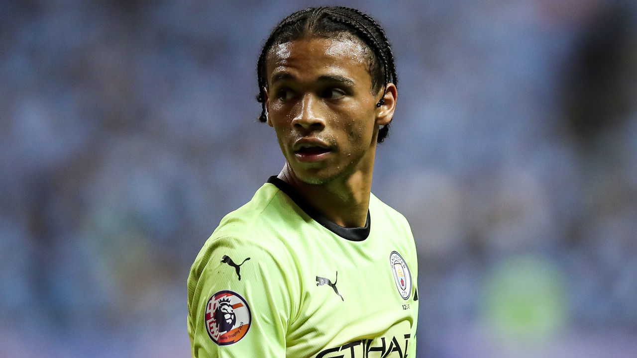 SHANGHAI, CHINA - JULY 20: #19 Leroy Sane of Manchester City in action during the 2019 Premier League Asia Trophy Final at Shanghai Hongkou Stadium on July 20, 2019 in Shanghai, China.