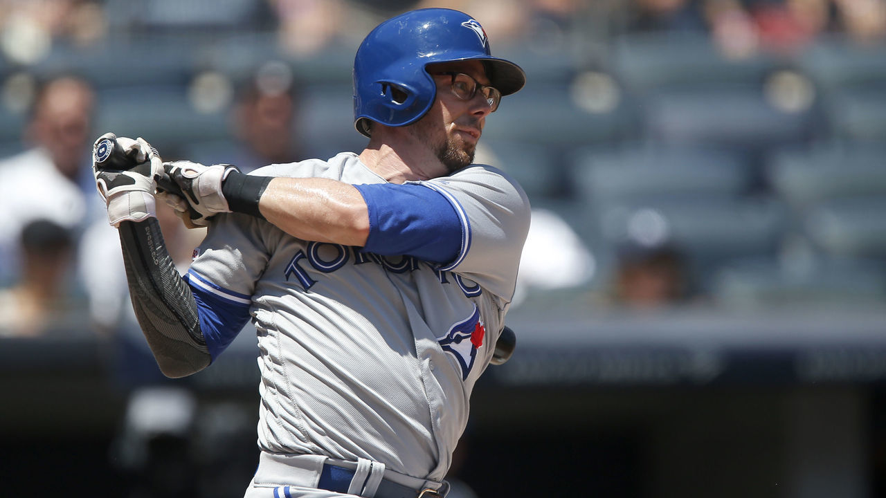 NEW YORK, NEW YORK - JULY 13: Eric Sogard #5 of the Toronto Blue Jays in action against the New York Yankees at Yankee Stadium on July 13, 2019 in New York City. The Blue Jays defeated the Yankees 2-1.