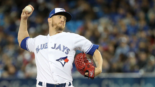 TORONTO, ON- MARCH 28 -Toronto Blue Jays relief pitcher Ken Giles (51) as the Toronto Blue Jays open the season against the Detroit Tigers at the Rogers Centre in Toronto. March 28, 2019. (Steve Russell/Toronto Star via Getty Images)