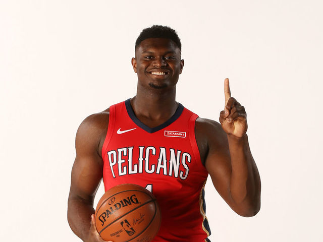 NEW ORLEANS, LA - JUNE 21: Zion Williamson #1 of the New Orleans Pelicans poses for a portrait on June 21, 2019 at the Ochsner Sports Performance Center in New Orleans, Louisiana. Mandatory Copyright Notice: Copyright 2019 NBAE (Photo by Layne Murdoch/NBAE via Getty Images