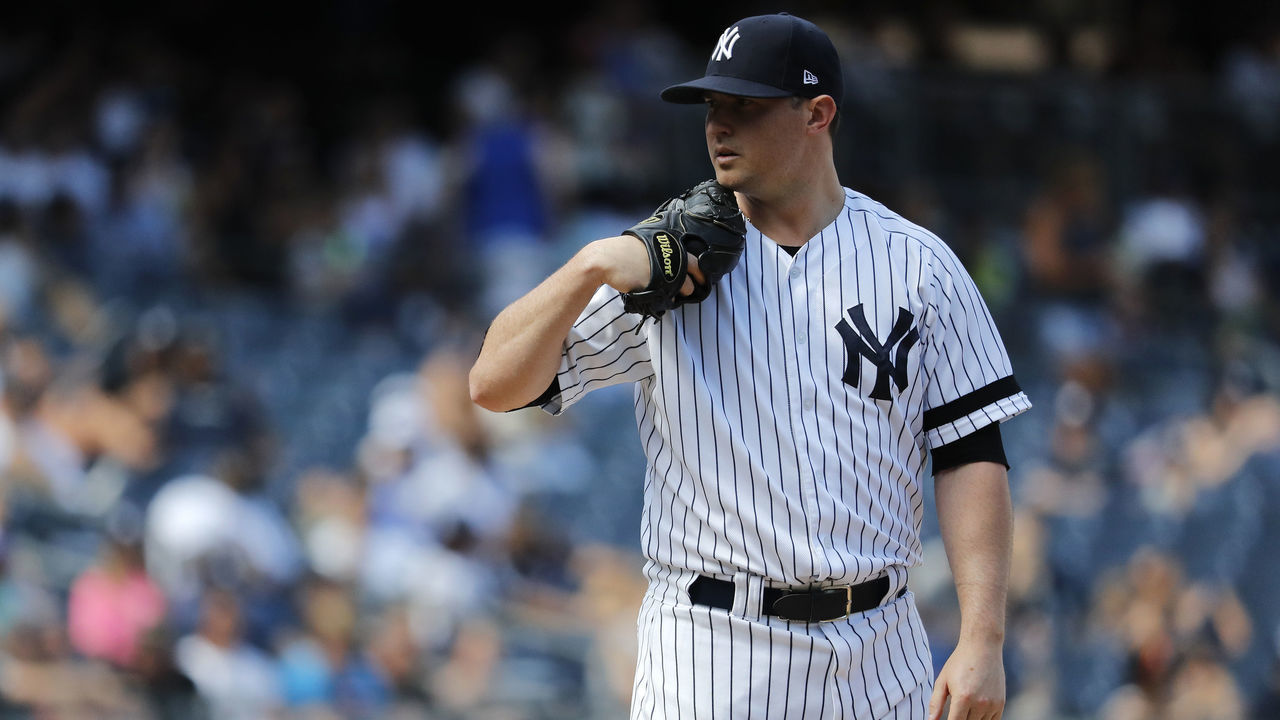 NEW YORK, NEW YORK - JULY 14: Zack Britton #53 of the New York Yankees in action against the Toronto Blue Jays at Yankee Stadium on July 14, 2019 in New York City.