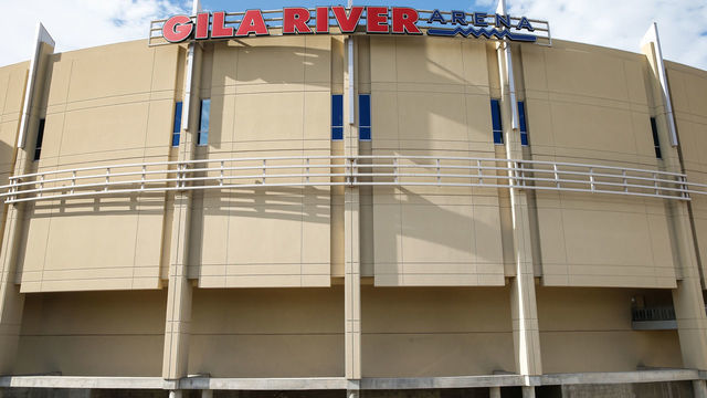 GLENDALE, AZ - APRIL 08: Gila River Arena before the NHL hockey game between the Minnesota Wild and the Arizona Coyotes on April 8, 2017 at Gila River Arena in Glendale, Arizona.
