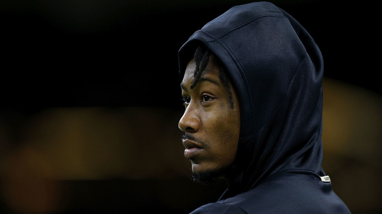 NEW ORLEANS, LA - NOVEMBER 18: Brandon Marshall #15 of the New Orleans Saints reacts before a game against the Philadelphia Eagles at the Mercedes-Benz Superdome on November 18, 2018 in New Orleans, Louisiana.