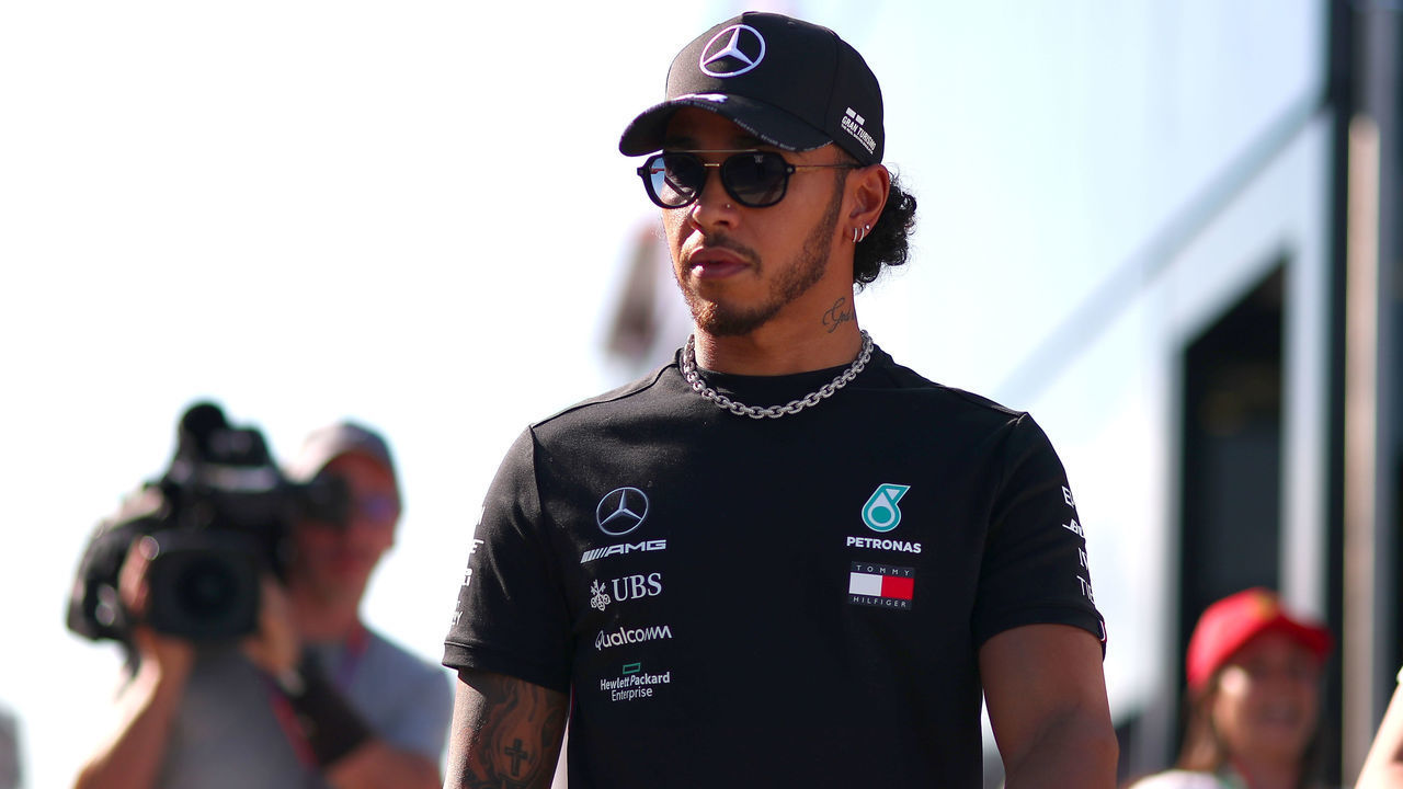 HUNGARORING, BUDAPEST, HUNGARY - 2019/08/01: Lewis Hamilton of Mercedes AMG Petronas Motorsport in the paddock during previews ahead of the F1 Grand Prix of Hungary.
