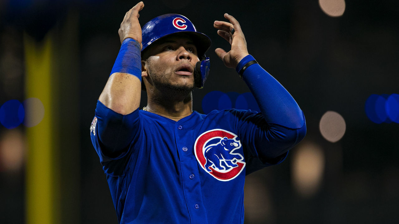 PITTSBURGH, PA - JULY 03: Chicago Cubs Catcher Willson Contreras (40) reacts to striking out during the MLB baseball game between the Chicago Cubs and the Pittsburgh Pirates on July 03, 2019 at PNC Park in Pittsburgh, PA.