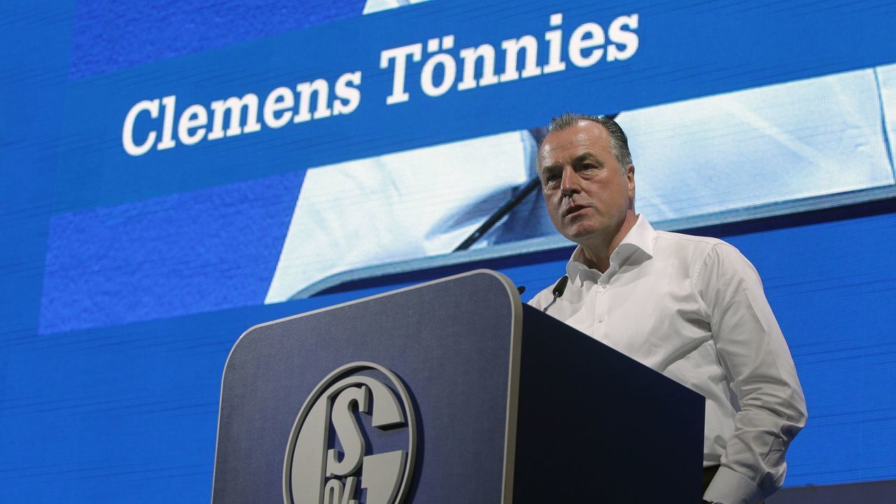 GELSENKIRCHEN, GERMANY - JUNE 30: Clemens Tonnies of FC Schalke 04 look on during the FC Schalke 04 annual meeting at Veltins-Arena on June 30, 2019 in Gelsenkirchen, Germany.