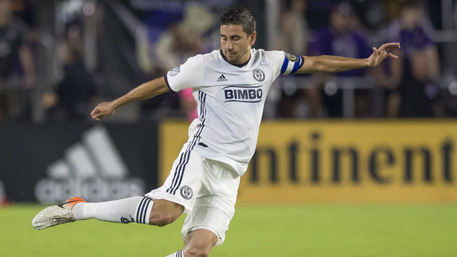 ORLANDO, FL - JULY 03: Philadelphia Union midfielder Alejandro Bedoya (11) during the MLS soccer match between the Orlando City SC and Philadelphia Union on July 3, 2019 at Orlando City Stadium in Orlando, FL.