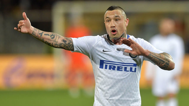 STADIO BENITO STIRPE, FROSINONE, ITALY - 2019/04/14: Radja Nainggolan of FC Internazionale reacts during the Serie A match between Frosinone Calcio and FC Internazionale. Fc Internazionale won 3-1 over Frosinone Calcio.