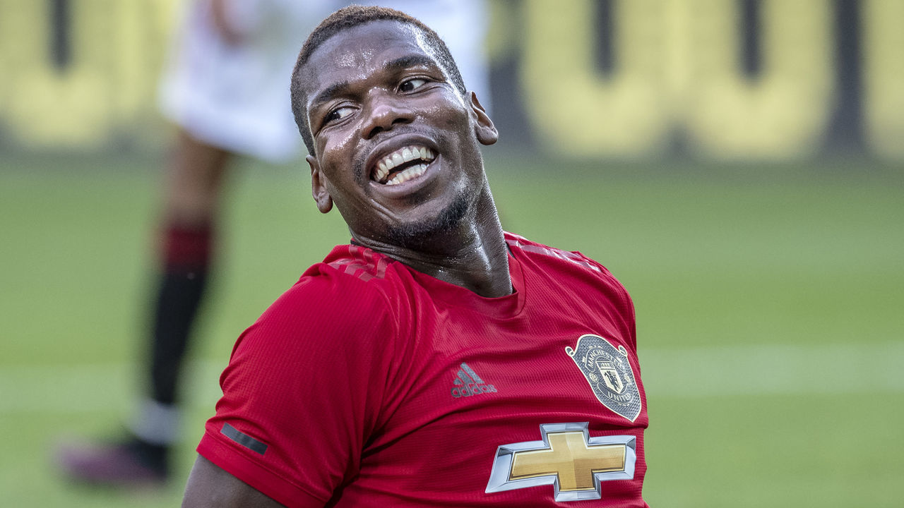 OSLO, NORWAY - JULY 30: Paul Pogba of Manchester United during the Pre-Season Friendly match between Kristiansund BK v Manchester United at Ullevaal Stadion on July 30, 2019 in Oslo.