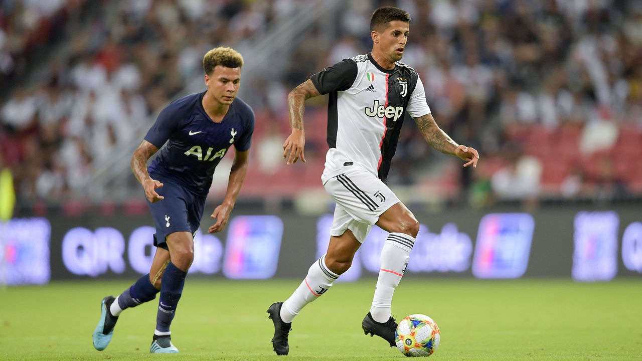 SINGAPORE, SINGAPORE - JULY 21: Juventus player Joao Cancelo during the International Champions Cup match between Juventus and Tottenham Hotspur at the Singapore National Stadium on July 21, 2019 in Singapore.