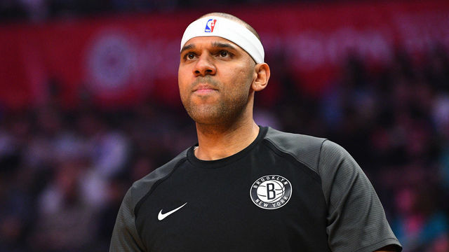 LOS ANGELES, CA - MARCH 17: Brooklyn Nets Forward Jared Dudley (6) looks on before a NBA game between the Brooklyn Nets and the Los Angeles Clippers on March 17, 2019 at STAPLES Center in Los Angeles, CA.
