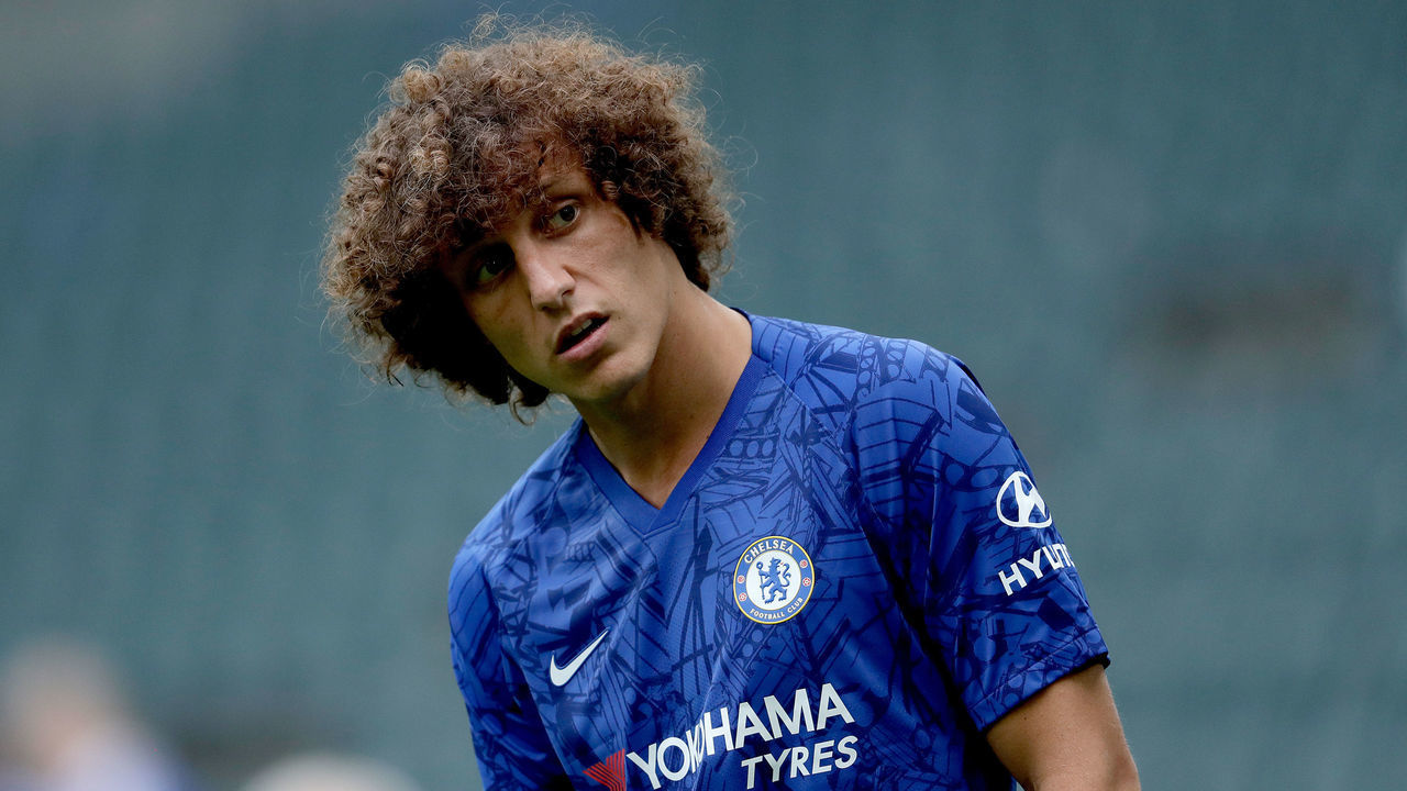 MONCHENGLADBACH, GERMANY - AUGUST 3: David Luiz of Chelsea FC during the Club Friendly match between Borussia Monchengladbach v Chelsea at the Borussia Park on August 3, 2019 in Monchengladbach Germany