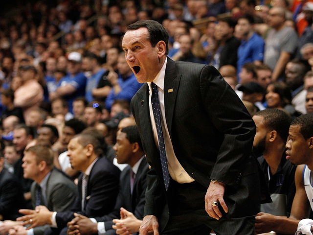 A healthy Mike Krzyzewski defends his head of hair