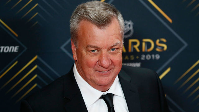 LAS VEGAS, NV - JUNE 19: Don Waddell, general manager of the Carolina Hurricanes poses for photos on the red carpet during the 2019 NHL Awards at Mandalay Bay Resort and Casino on June 19, 2019 in Las Vegas, Nevada.