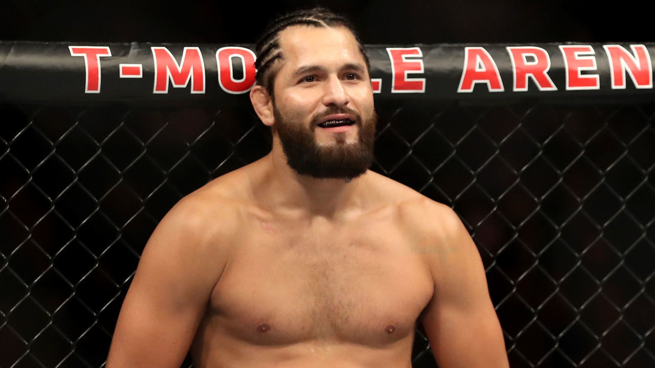 LAS VEGAS, NEVADA - JULY 06: Jorge Masvidal of the United States looks on during a UFC 239 Welterweight Bout against Ben Askren of the United States at T-Mobile Arena on July 06, 2019 in Las Vegas, Nevada.