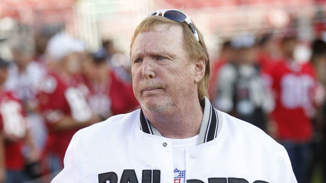 SANTA CLARA, CA - NOVEMBER 1: Owner Mark Davis of the Oakland Raiders stands on the field prior to the game against the San Francisco 49ers at Levi's Stadium on November 1, 2018 in Santa Clara, California. The 49ers defeated the Raiders 34-3.