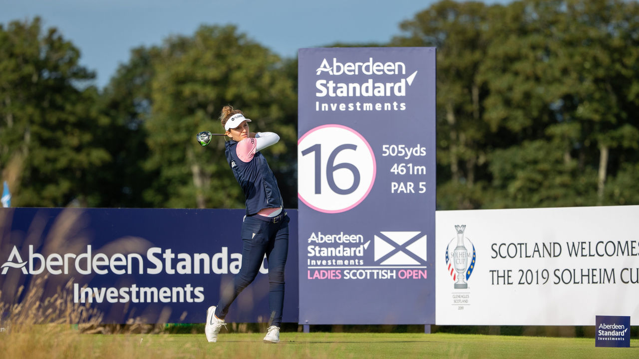 Holland's Anne Van Dam tees off at the 16th hole during day one of the Aberdeen Standard Investments Ladies Scottish Open at The Renaissance Club, North Berwick.