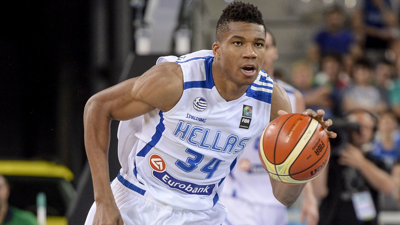 PALA ALPITUR, TURIN, ITALY - 2016/07/04: Giannis Antetokounmpo during the basketball FIBA Olympic qualifying tournament match beetwen Greece and Iran. Greece national team wins 78-53 over Iran national team.