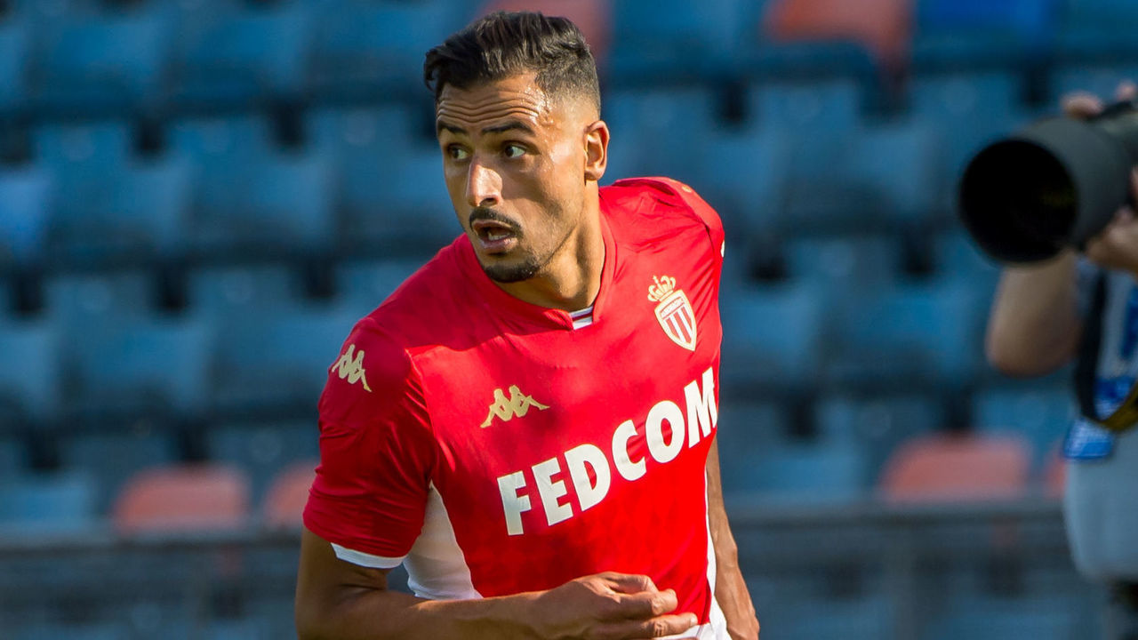 LAUSANNE, SWITZERLAND - JULY 13: #22 Nacer Chadli of AS Monaco in action during the pre-season friendly match between FC Lausanne-Sport and AS Monaco at Stade olympique de la Pontaise on July 13, 2019 in Lausanne, Switzerland.