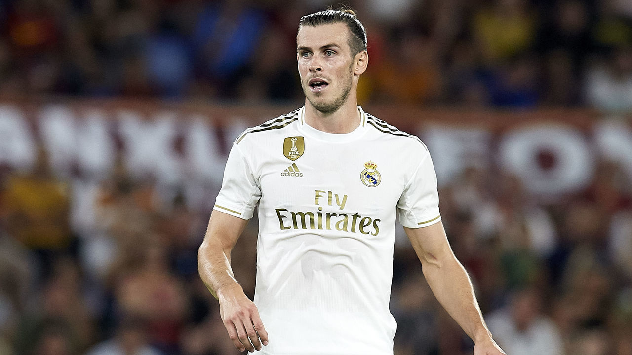 ROME, ITALY - AUGUST 11: Gareth Bale of Real Madrid looks on during the pre-season friendly match between AS Roma and Real Madrid at Stadio Olimpico on August 11, 2019 in Rome, Italy.