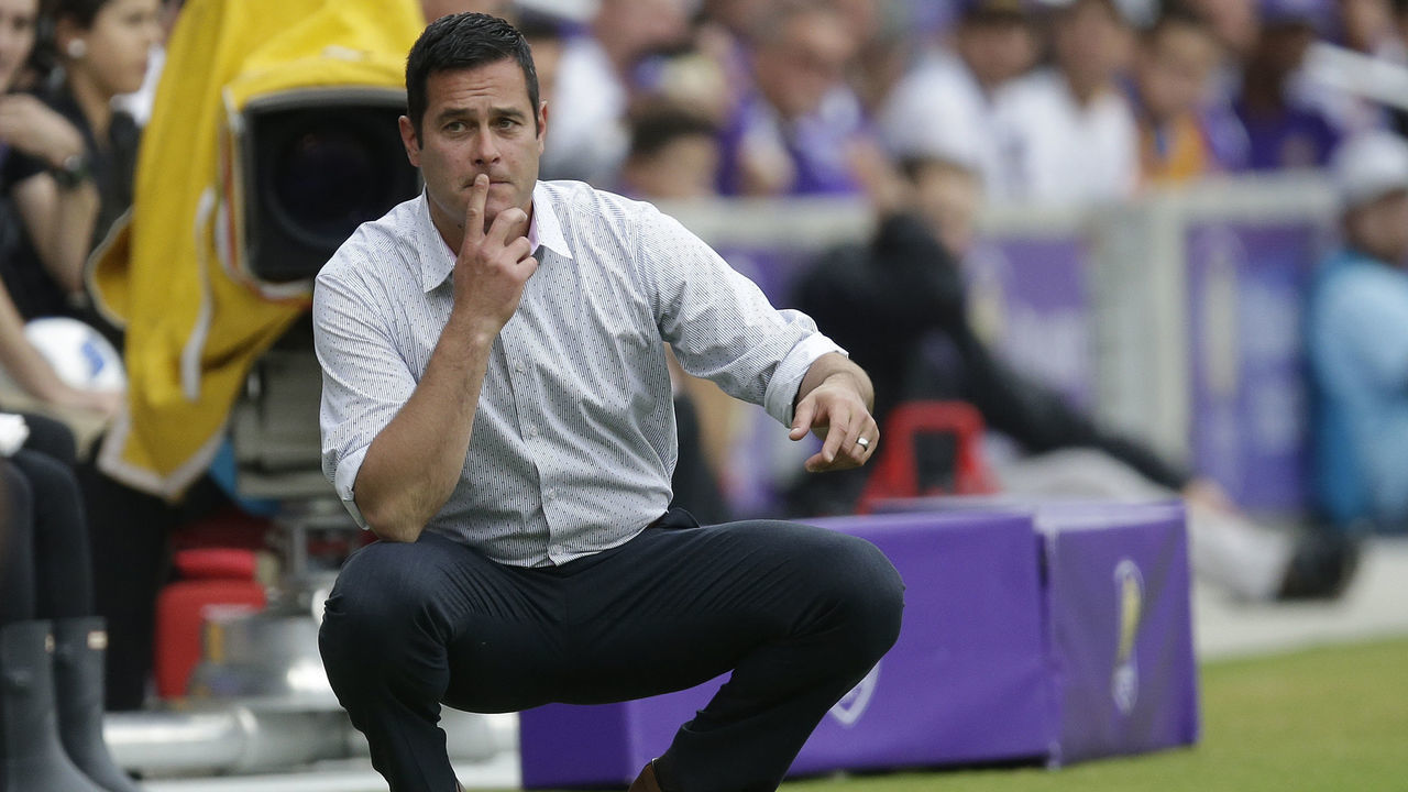, UNITED STATES - MAY 6: Mike Petke of Real Salt Lake during the match between Orlando City v Real Salt Lake on May 6, 2018