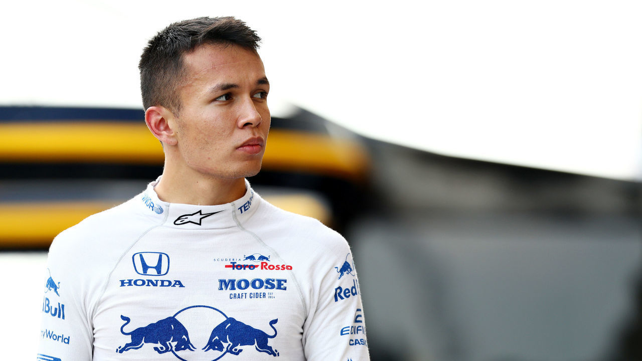BUDAPEST, HUNGARY - AUGUST 03: Alexander Albon of Thailand and Scuderia Toro Rosso walks in the Pitlane during qualifying for the F1 Grand Prix of Hungary at Hungaroring on August 03, 2019 in Budapest, Hungary.