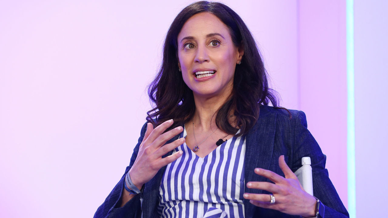NEW YORK, NY - MARCH 29: Member of the 1999 U.S. Women's National Team Kate Markgraf speaks during the 'Mavericks: How the '99 Women Inspired A Nation' panel during day three of the International Champions Cup launch event at 107 Grand on March 29, 2019 in New York City.