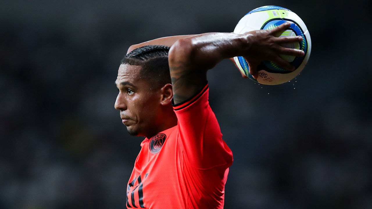 SUZHOU, CHINA - JULY 30: Jan Thilo Kehrer of Paris Saint-Germain in action during the International Super Cup 2019 between Sydney FC and Paris Saint Germain at Suzhou Olympic Sports Centre on July 30, 2019 in Suzhou, China.