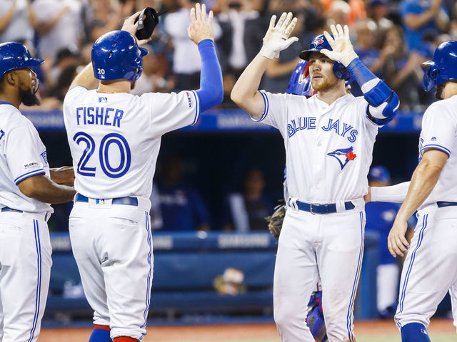 Drury hits first career grand slam, Jays rout Rangers 19-4