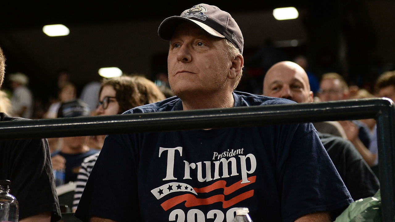 PHOENIX, AZ - AUGUST 03: Curt Schilling watches the MLB game between the San Francisco Giants and Arizona Diamondbacks at Chase Field on August 3, 2018 in Phoenix, Arizona.