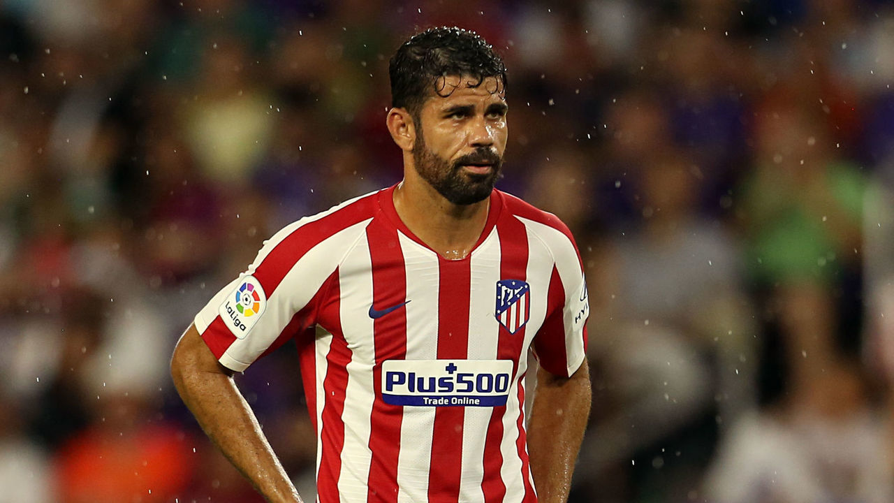ORLANDO, FL - JULY 31: Diego Costa #19 of Atletico Madrid looks on during the 2019 MLS All-Star Game between MLS All Stars and Atletico de Madrid at Exploria Stadium on July 31, 2019 in Orlando, Florida.