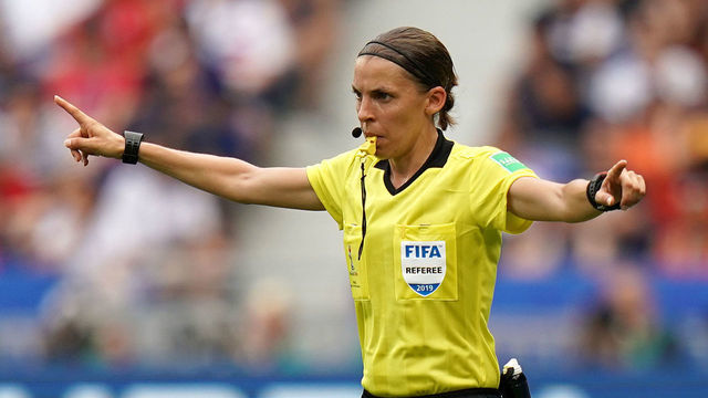 Match referee Stephanie Frappart USA v Netherlands - FIFA Women's World Cup 2019 - Final - Stade de Lyon 07-07-2019 .