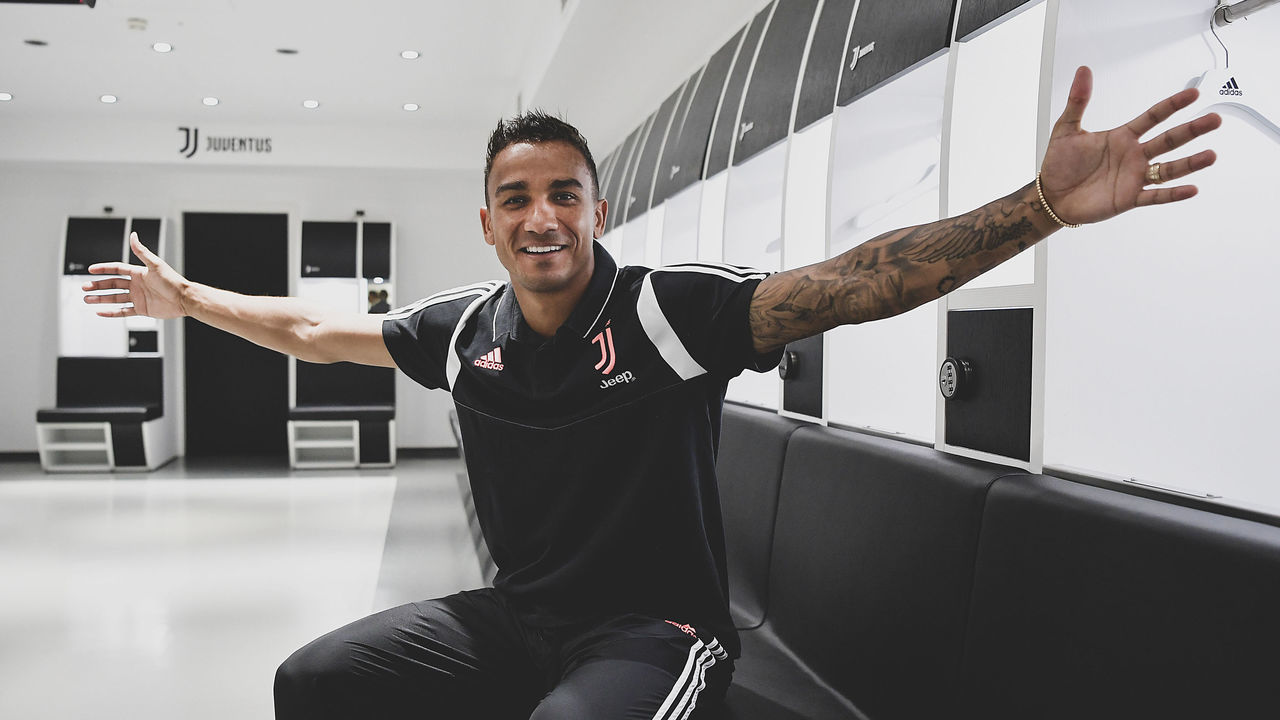 TURIN, ITALY - AUGUST 13: Juventus new signing Danilo portrait session at Allianz Stadium on August 13, 2019 in Turin, Italy.