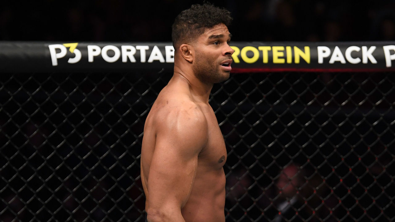 SAINT PETERSBURG, RUSSIA - APRIL 20: Alistair Overeem of The Netherlands celebrates after his TKO victory over Aleksei Oleinik of Russia in their heavyweight bout during the UFC Fight Night event at Yubileyny Sports Palace on April 20, 2019 in Saint Petersburg, Russia.