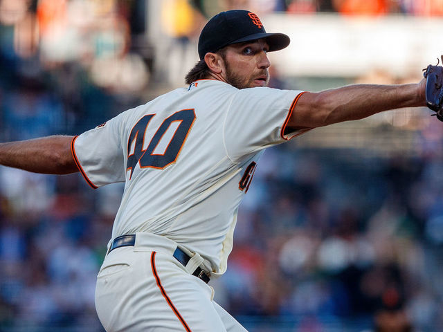 Oakland A's news: Arizona D'Backs Madison Bumgarner throws