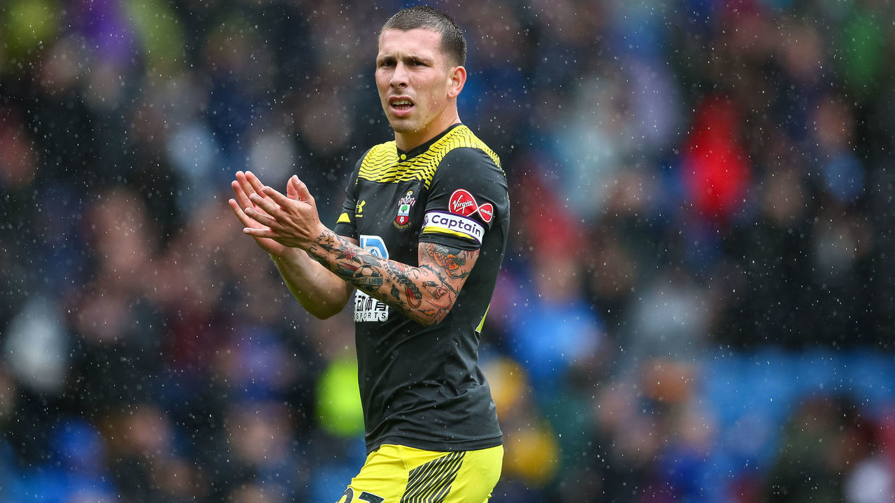 Southampton's Pierre-Emile Hojbjerg Burnley v Southampton - Premier League - Turf Moor 10-08-2019 .