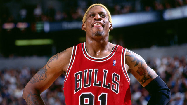 SEATTLE, WA - NOVEMBER 25: Dennis Rodman #91 of the Chicago Bulls is seen during the game against the Seattle SuperSonics on November 25, 1997 at the KeyArena in Seattle, Washington. Mandatory Copyright Notice: Copyright 1997 NBAE