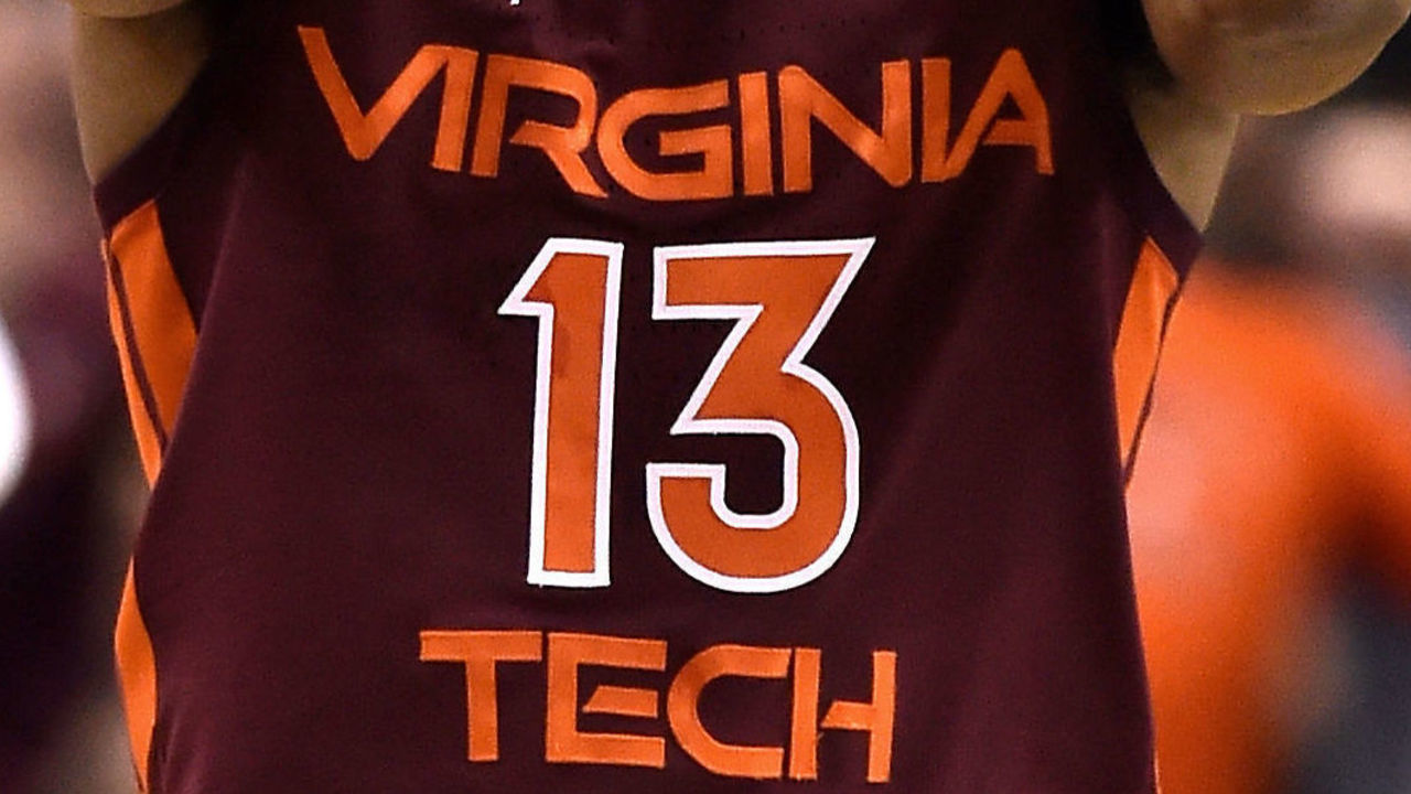 WASHINGTON, DC - MARCH 29: Ahmed Hill #13 of the Virginia Tech Hokies reacts in the first half of their game against the Duke Blue Devils during the 2019 NCAA Men's Basketball Tournament East Regional Semifinals at Capital One Arena on March 29, 2019 in Washington, DC.
