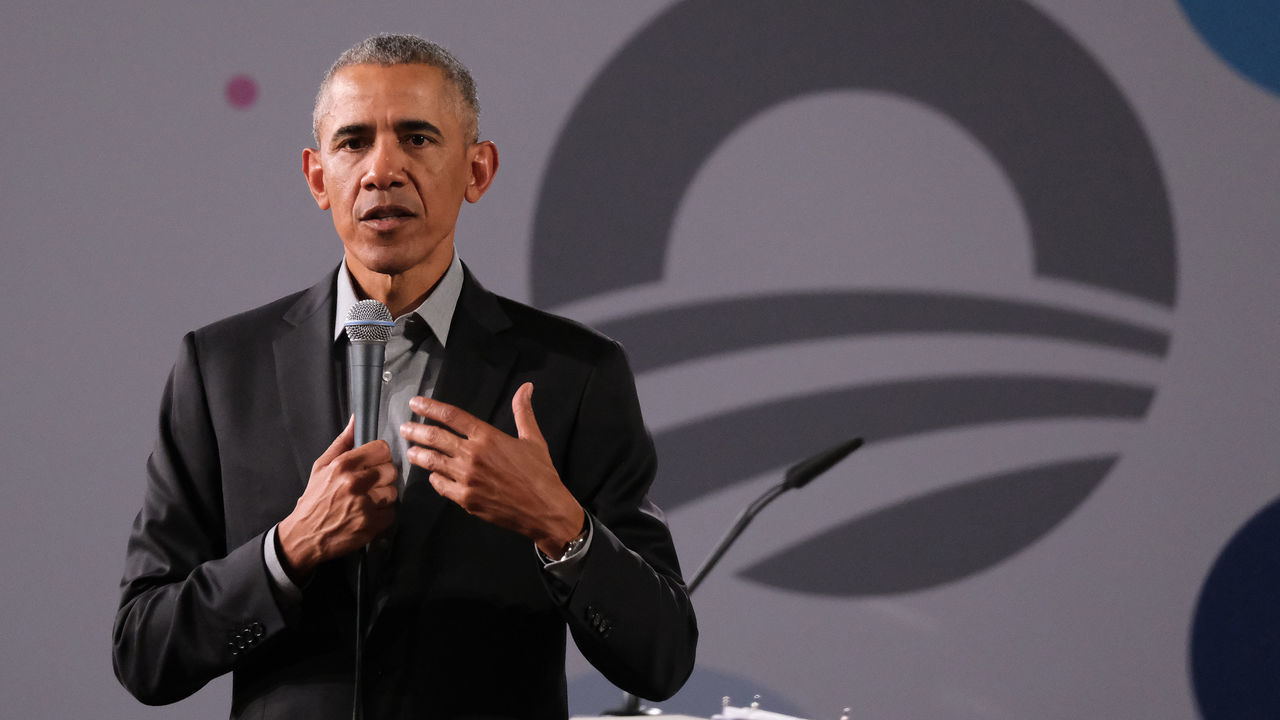 BERLIN, GERMANY - APRIL 06: Former U.S. President Barack Obama speaks to young leaders from across Europe in a Town Hall-styled session on April 06, 2019 in Berlin, Germany. Obama spoke to several hundred young people from European government, civil society and the private sector about the nitty gritty of achieving positive change in government and society.