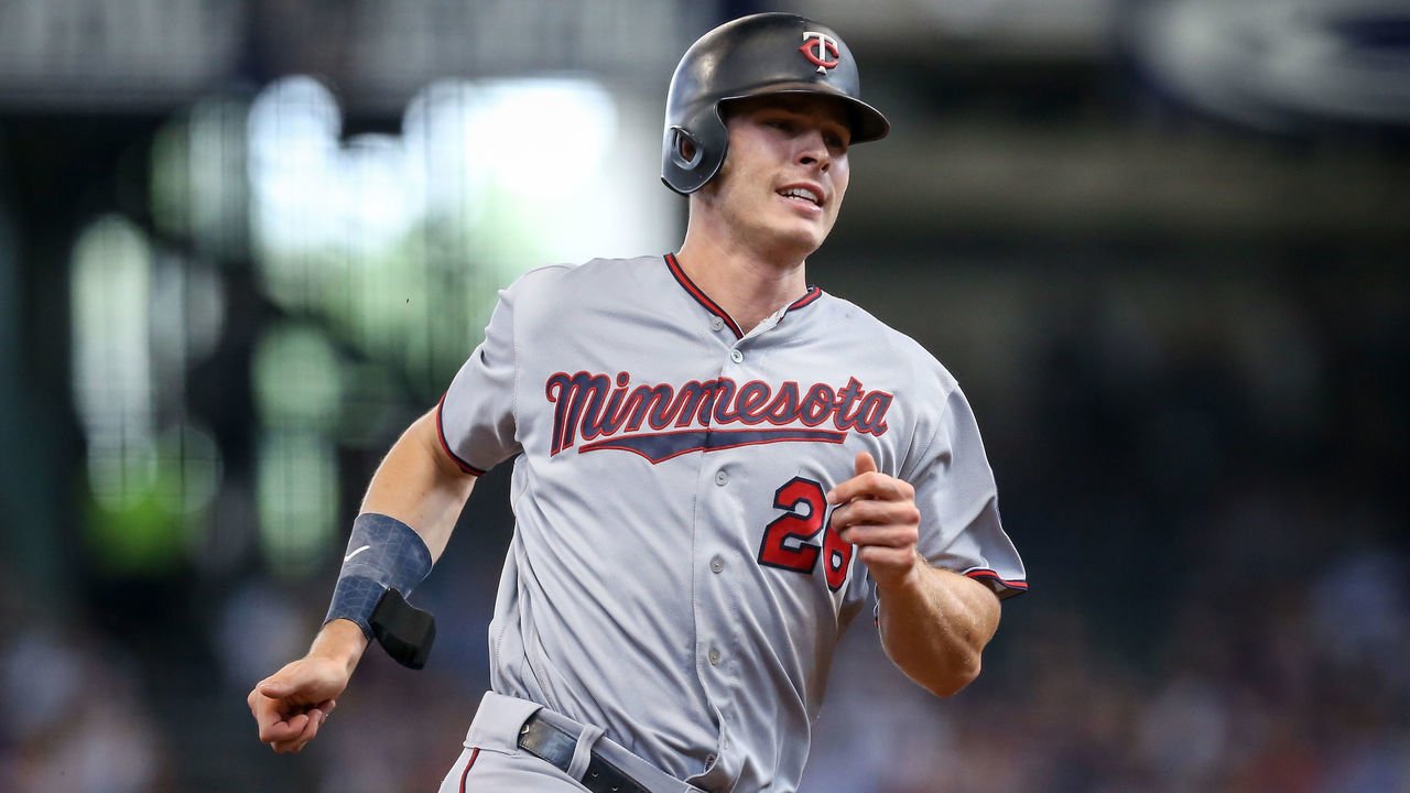 MILWAUKEE, WISCONSIN - AUGUST 14: Max Kepler #26 of the Minnesota Twins runs to third base in the fourth inning against the Milwaukee Brewers at Miller Park on August 14, 2019 in Milwaukee, Wisconsin.