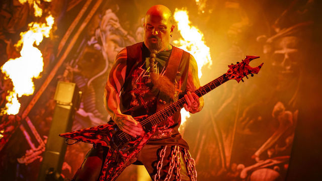 MONTREAL, QUEBEC - JULY 28: Kerry King of Slayer performs at Heavy Montreal at Parc Jean-Drapeau on July 28, 2019 in Montreal, Canada.