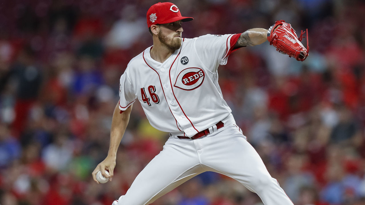 CINCINNATI, OH - AUGUST 08: Kevin Gausman #46 of the Cincinnati Reds pitches during the game against the Chicago Cubs at Great American Ball Park on August 8, 2019 in Cincinnati, Ohio.