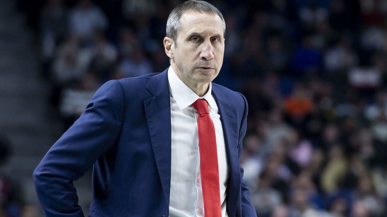 Coach David Blatt of Olympiacos Piraeus during Turkish Airlines Euroleague match between Real Madrid and Olympiacos Piraeus at Wizink Center in Madrid, Spain. January 10, 2019.