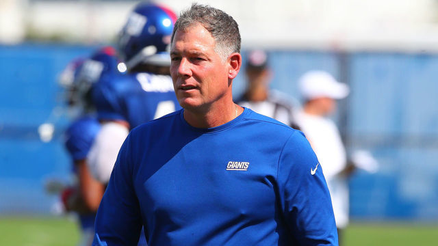 EAST RUTHERFORD, NJ - AUGUST 03: New York Giants head coach Pat Shurmur during New York Giants Training Camp on August 3, 2019 at Quest Diagnostics Training Center in East Rutherford, NJ.